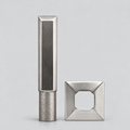 Square Core-Mount Deluxe Glass Spigot — Duplex 2205 Stainless Steel