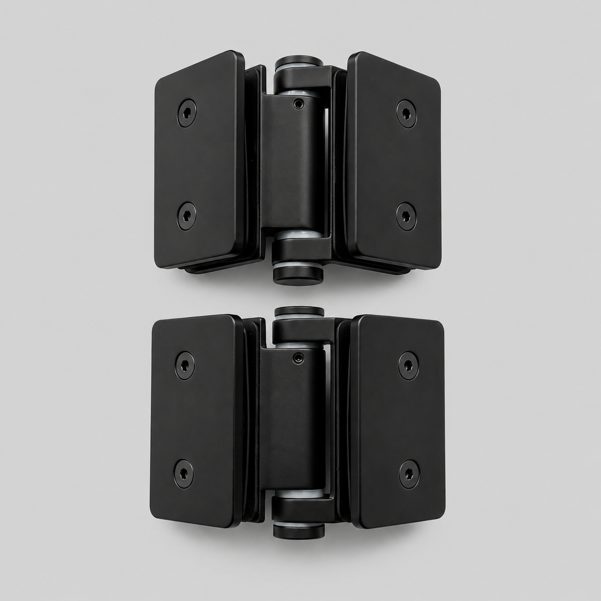 90° Glass-to-Glass Self-Closing Gate Hinge — 316 Stainless Steel