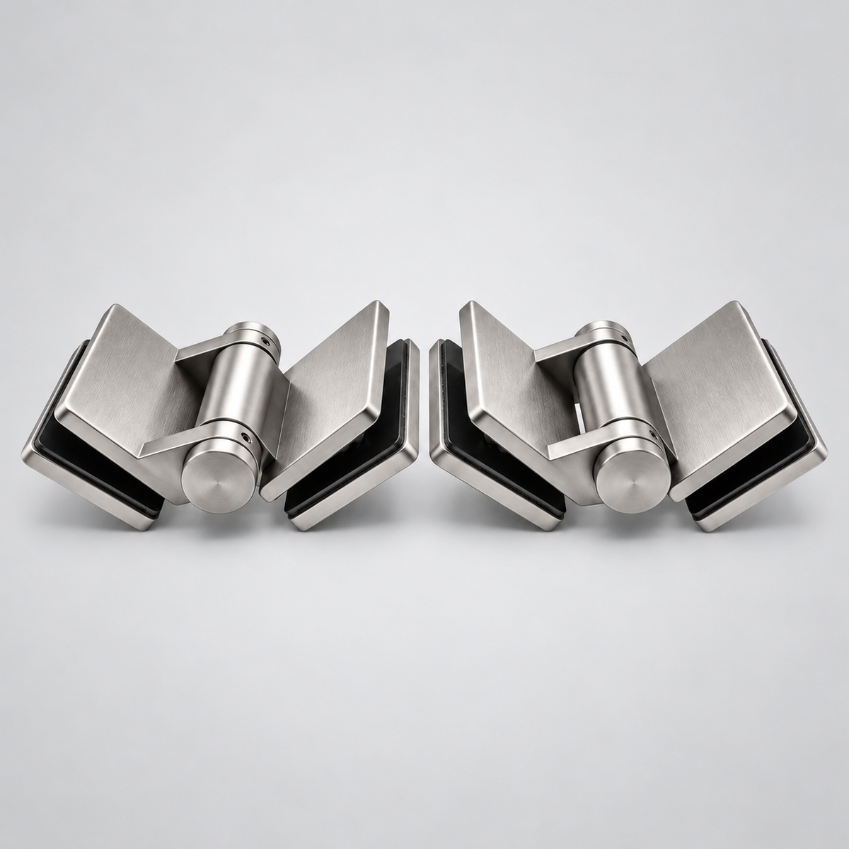 90° Glass-to-Glass Self-Closing Gate Hinge — 316 Stainless Steel
