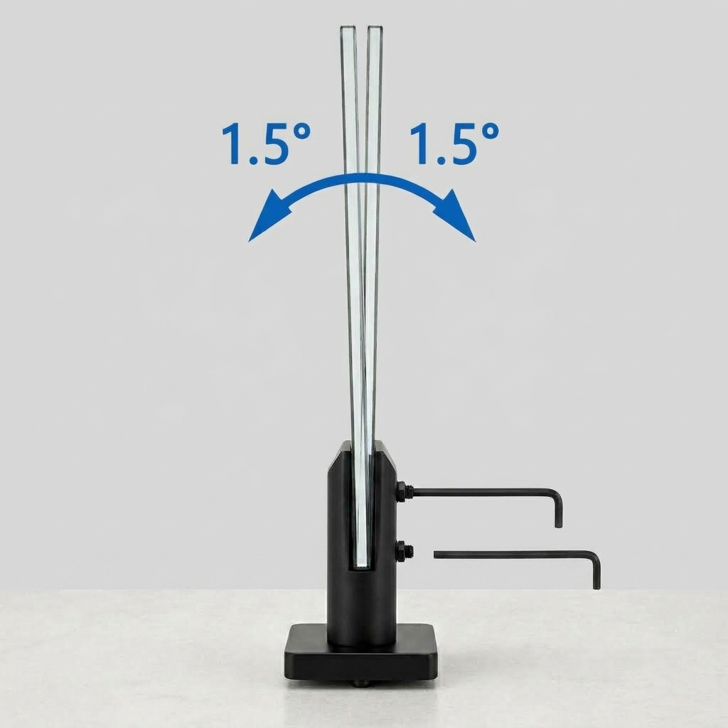 6½” Adjustable Frameless Glass Pool Fence & Railing Spigot – Duplex 2205 Marine-Grade Stainless Steel
