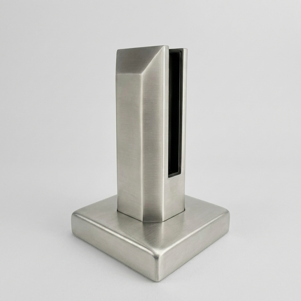 6½” Adjustable Frameless Glass Pool Fence & Railing Spigot – Duplex 2205 Marine-Grade Stainless Steel