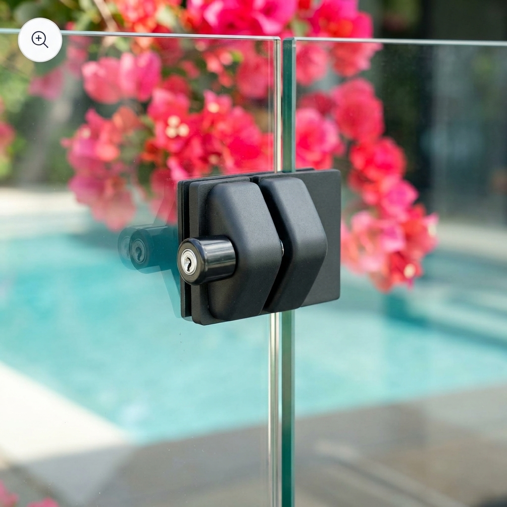 180° Glass Gate Latch