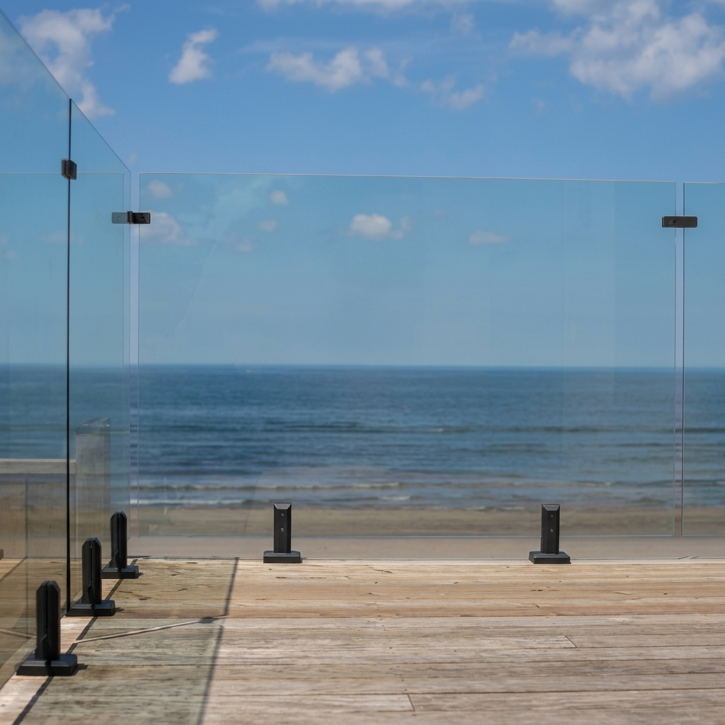 6½” Adjustable Frameless Glass Pool Fence & Railing Spigot – Duplex 2205 Marine-Grade Stainless Steel